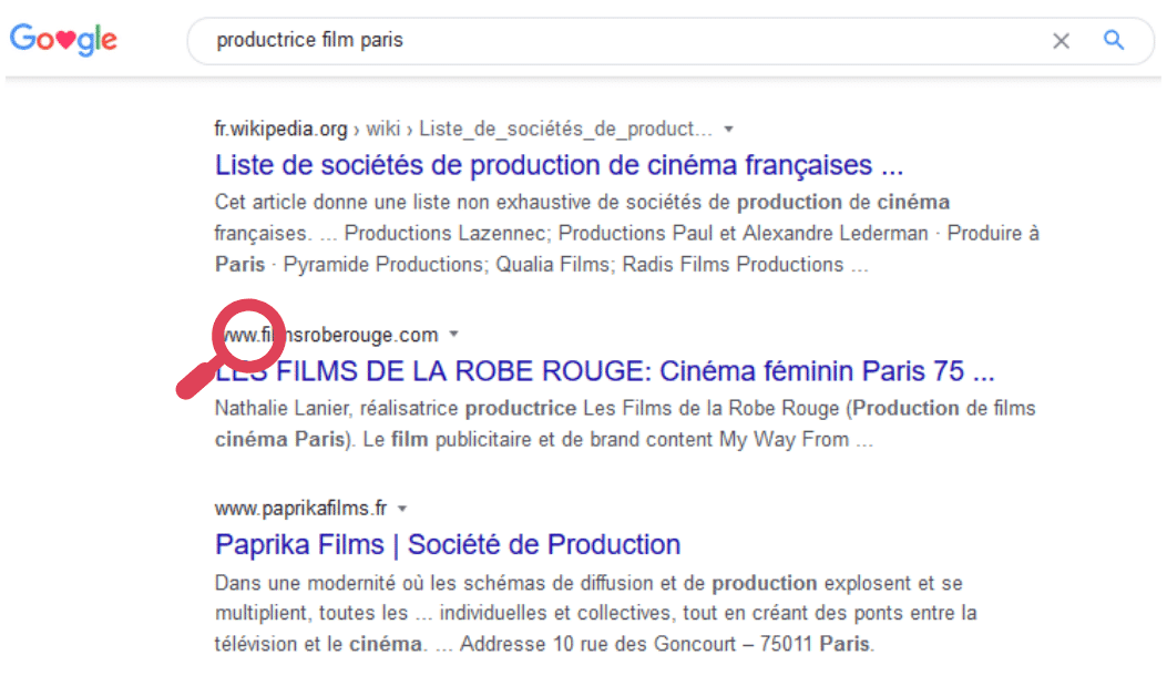 resultats-seo-google-films-de-la-robe-rouge