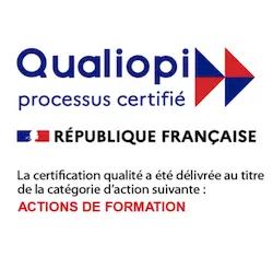 Logo de la Certification Qualiopi sur l'activité de formation référencement naturel